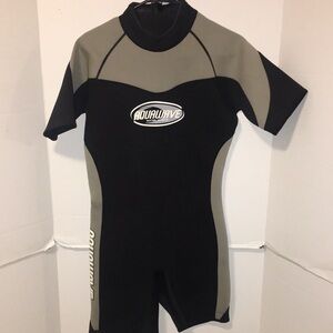 Mens Swim Wetsuit - Black and Gray